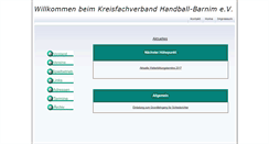 Desktop Screenshot of handball-barnim.de