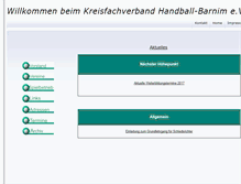 Tablet Screenshot of handball-barnim.de